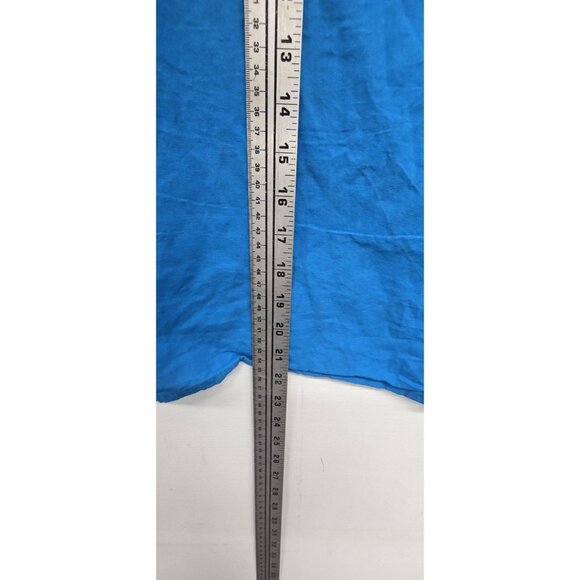 Mexican Bird embroidered handmade blouse Blue Flowers Frida Khalo Style LG - Picture 5 of 7